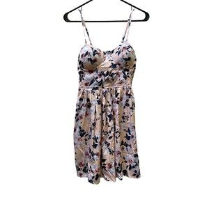 Band of Gypsies Cream bustier‎ spaghetti strap mini dress size Small